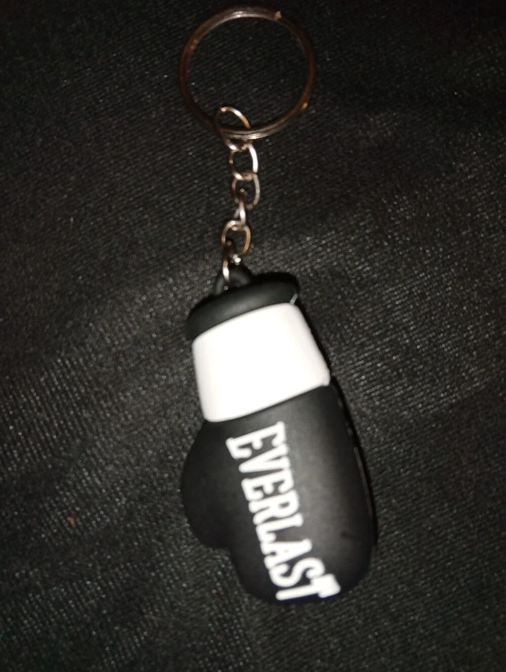 Everlast Black and White Mini Boxing Glove Keychain Phone Charm